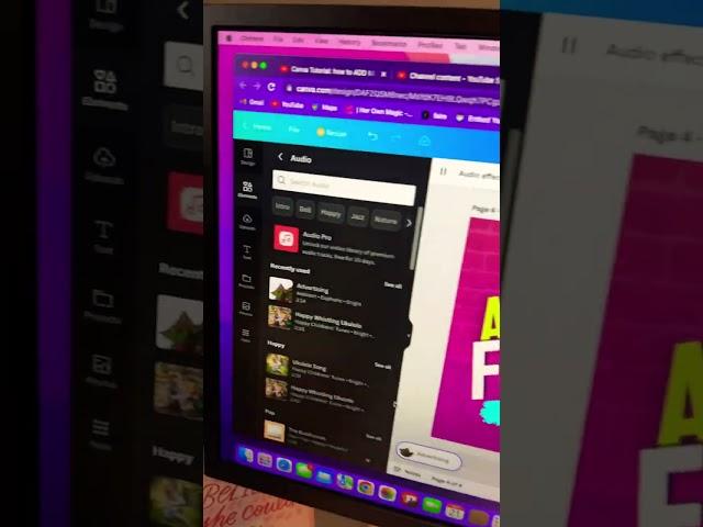 Canva tutorial - add music to your videos for FREE! #shorts #short #canva #tutorial