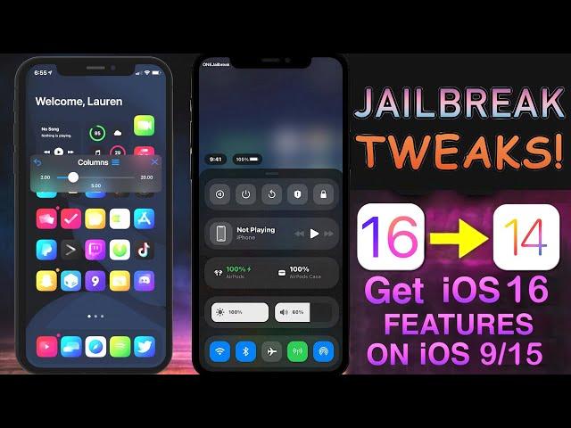 Top 10 Best Jailbreak Tweaks to GET iOS 16 Features on iOS 10 - 15