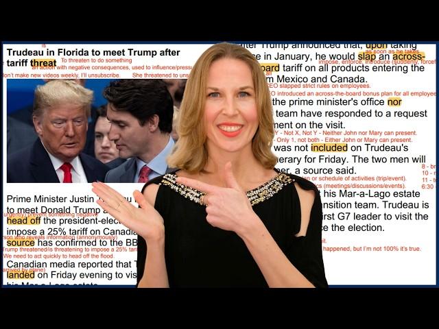 Donald Trump Meets Justin Trudeau in Florida  Learn English with the News