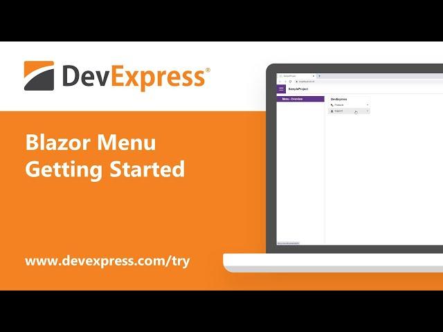 Blazor Menu: Get Started