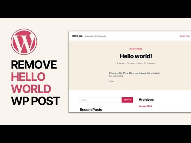 How To Fix & Remove "Hello World" post in WordPress? Beginners Tutorial