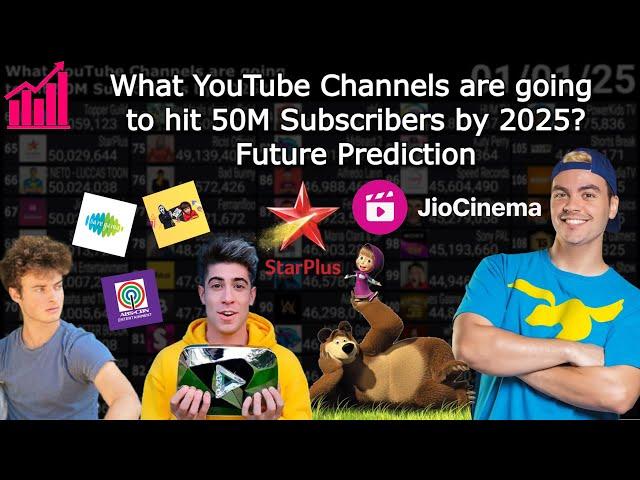 What YouTube Channels are going to Hit 50M Subscribers by 2025? | Future Prediction