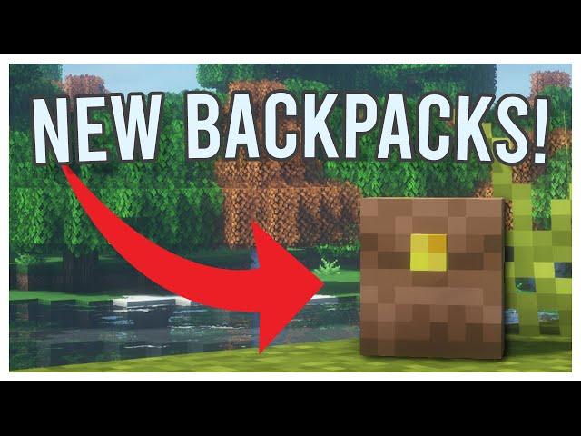 The BEST BACKPACK MOD for MINECRAFT!!! (Beans Backpack Mod)