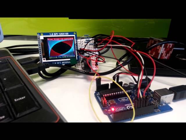 Arduino TFT SPI 1.8 128x160 demo.