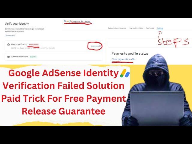 Google AdSense Identity Verification Failed Solution Paid Trick For Free No Need To Pay More