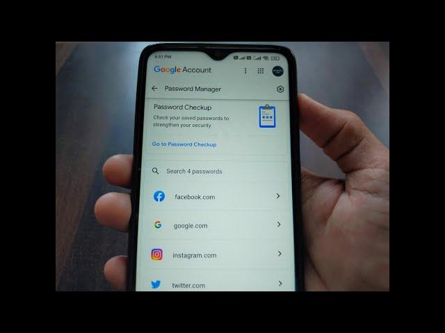 How to View Saved Passwords on your google account - Android / iOS