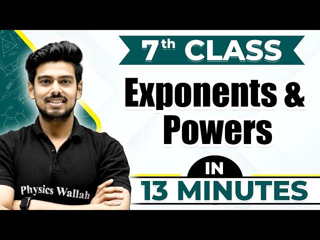 Exponents And Powers | Cheat Sheet Series For Class 7th