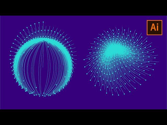 Particle Lines Shapes Whith Adobe Illustrator | Adobe Illustrator Design Tutorial