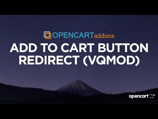 Add to Cart Button Redirect (VQMOD) | OpenCart