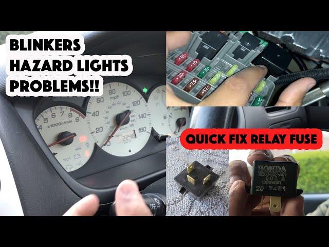 HOW to FIX honda civic 2001-2005 indicator problems BLINKERS - HAZARD LIGHTS - TURN SIGNAL RELAY