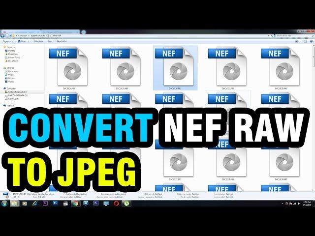 Cara Convert Merubah File RAW NEF ke JPEG dengan Adobe Photoshop