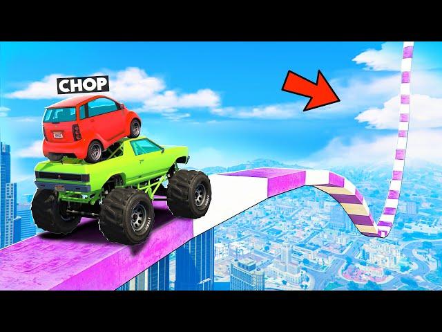 GTA 5 CHOP AND FROSTY LAUNCH CARS INTO THE SKY PARKOUR