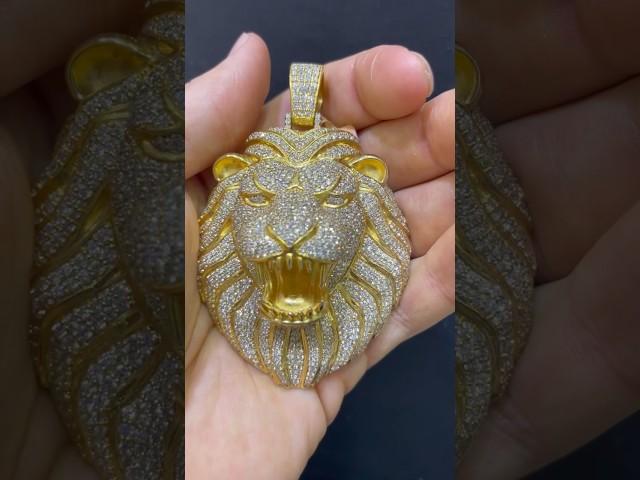 Bust Down Lion Pendant 14k VVS Diamonds  #shorts #rdpjewelry