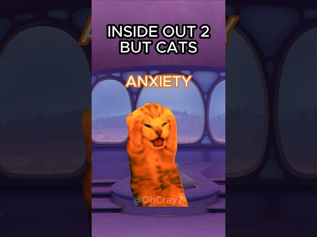 CAT MEMES  INSIDE OUT 2 BUT CATS #cat #catlover #catvideos #insideout2 #shorts