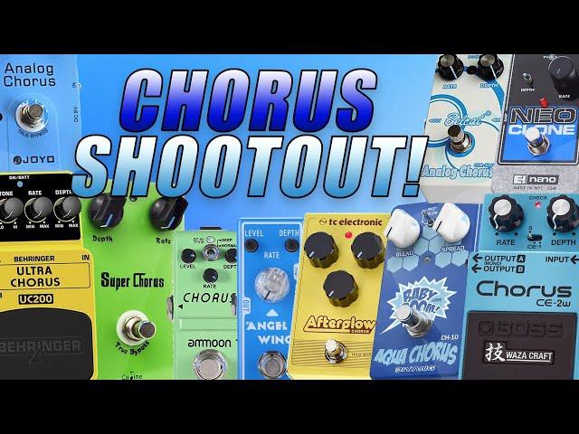 Chorus Shootout! (Boss, Behringer, Caline, NUX, Joyo, EHX, TC Electronic.)