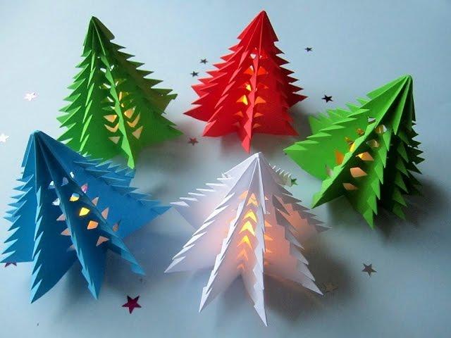 3D Weihnachtsbaum selber basteln / DIY Papier