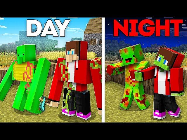 Mikey and JJ BECAME GOLEMS by Day and BECAME ZOMBIES by Night in Minecraft ! Maizen -  Challenges