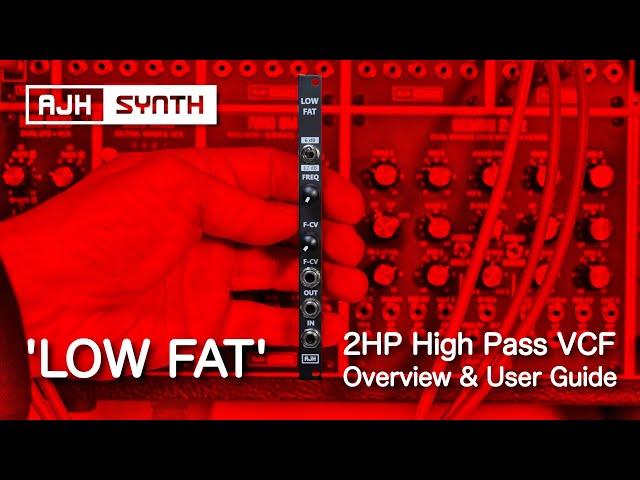 NEW MODULE! Low Fat - 2HP Voltage-controlled High Pass Filter - Features, Examples & User Guide