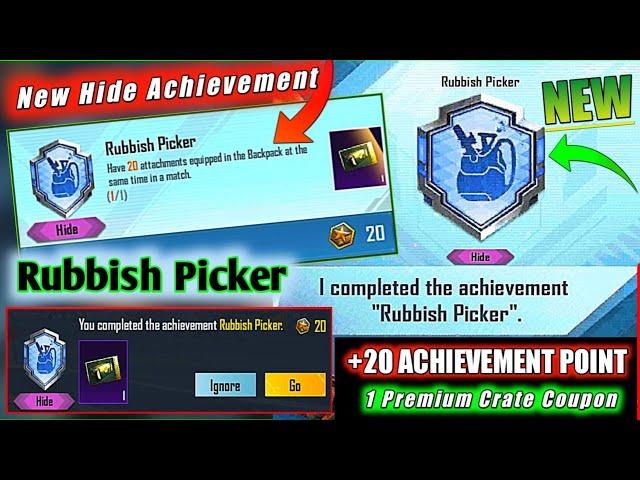 Easyway To Complete (Rubbish Picker) Achievement | New Hide Achievement [RUBBISH PICKER] Pubg Mobile