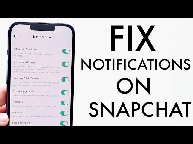 How To FIX Snapchat Notifications Not Working On iPhone! (2022)