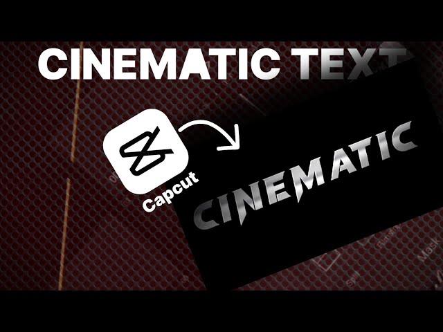 Cinematic TEXT Reveal in Capcut - Tutorial | Text Animation | The TecNIL