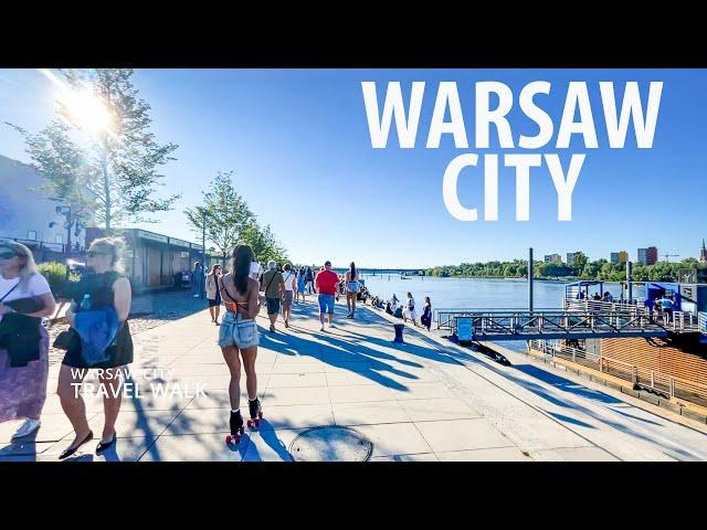 Top 5 Places in Warsaw, Warsaw City Poland - Walking Tour , 4K 60fps City Walk - Travel Walk Tour,