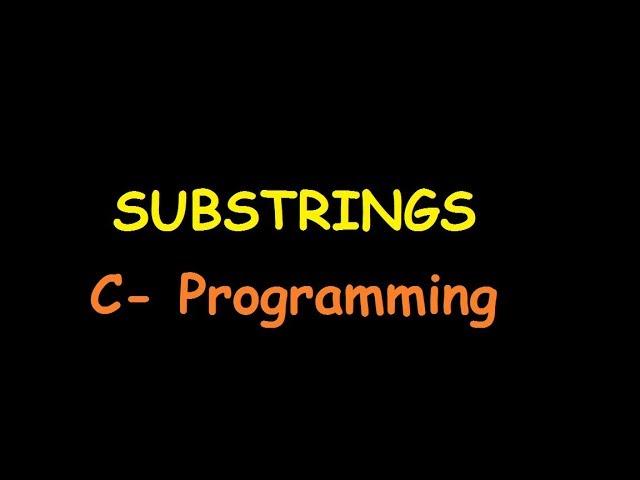 Substring in C