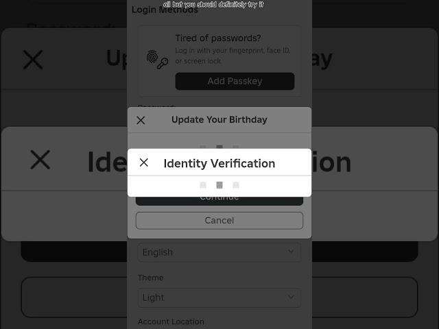 How to verify your age on roblox if your account is under 13