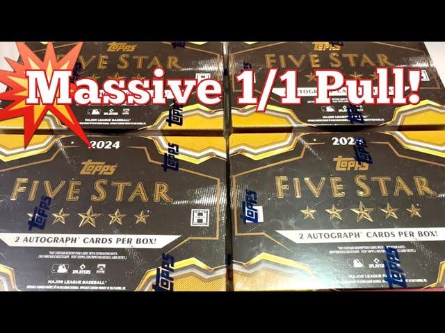 $10,000 1/1 PULL AGAIN?!  NEW RELEASE!  2024 TOPPS FIVE STAR BASEBALL CARDS!