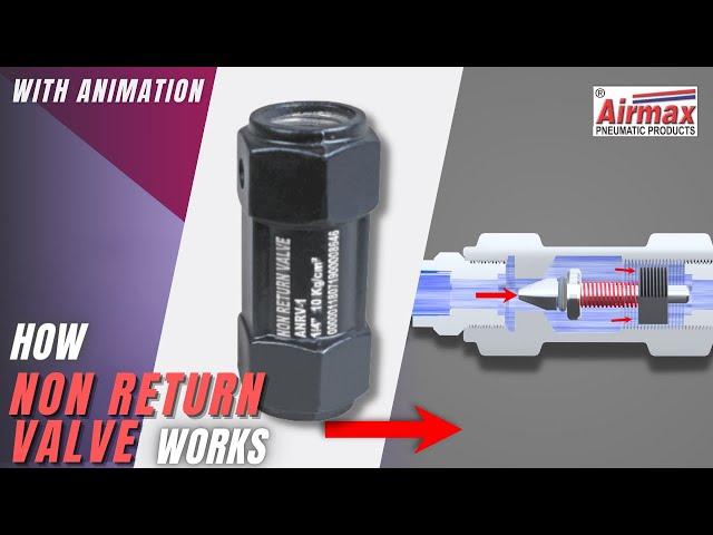 How Pneumatic Non Return Valve Works | Check Valve Working Animation | Airmax Pneumatics LTD.