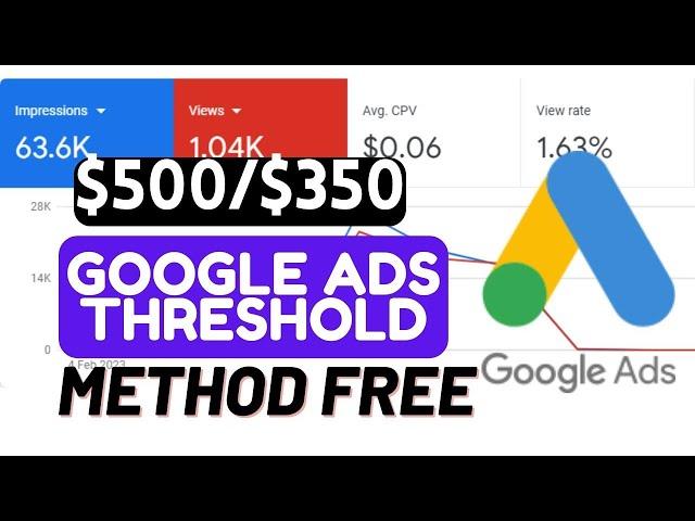 $500 Google Ads Threshold New Method With CPA Marketing #cpa #ads