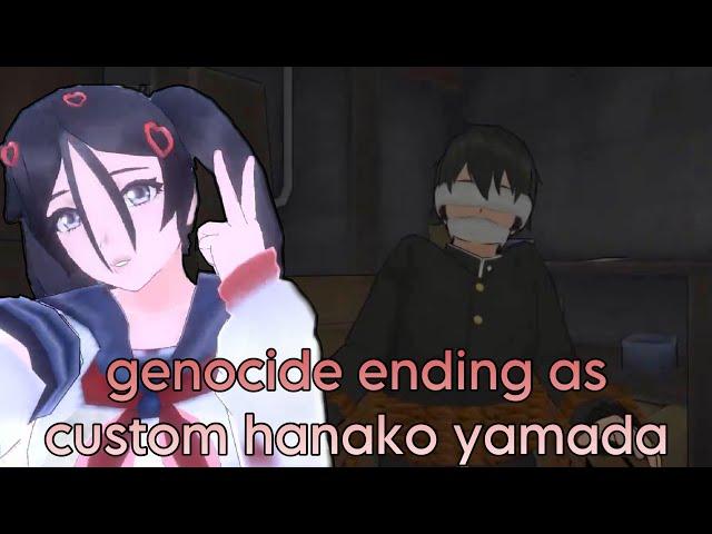 Genoc!de Ending as Hanako Yamada in Yandere Simulator ˚ʚɞ˚