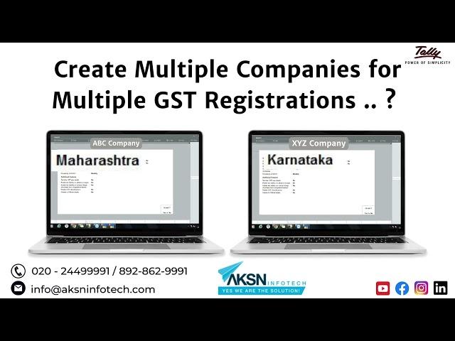 Multiple GST Number in #tallyprime3 | Multiple GST Number in one company  #shorts #update #reels