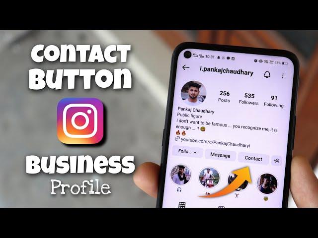 How to Add Contact Button on Instagram Business Profile