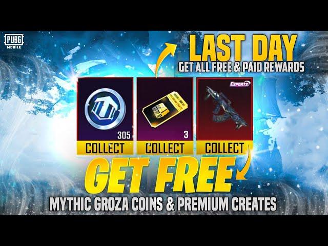 Don’t Forget Last Day On 3.5 Update | Get Free Mythic Groza & Free Lucky Coins & Premium | PUBGM