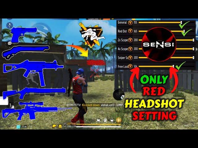 Free Fire Headshot setting 2024  200 Sensitivity  Settings ️| Sensitivity + Hud Settings Free Fire