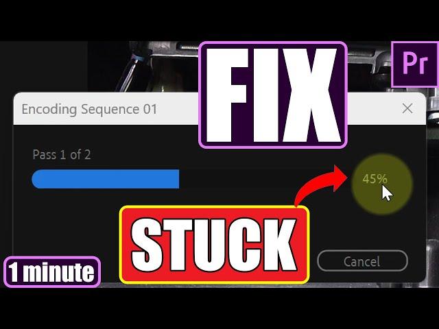 FIX Premiere Pro STUCK EXPORTING/ENCODING