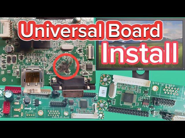 How To Install Universal Mother Board to Any LED LCD Monitor Easily