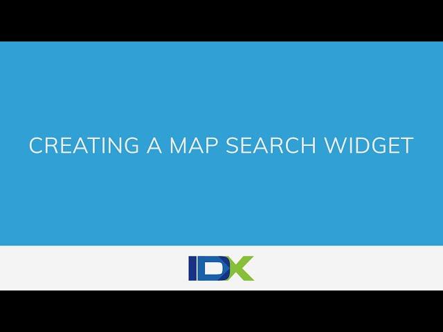 Creating a Map Search Widget