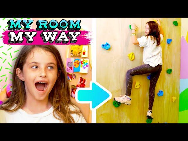 Adventurer Gets Her Own Indoor Rock Climbing Wall! | Kids Room Makeover | MY ROOM MY WAY