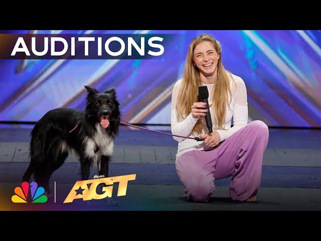 Roni And Her Dancing Dog Rhythm Bring an "UNBELIEVABLE" Audition! | Auditions | AGT 2024