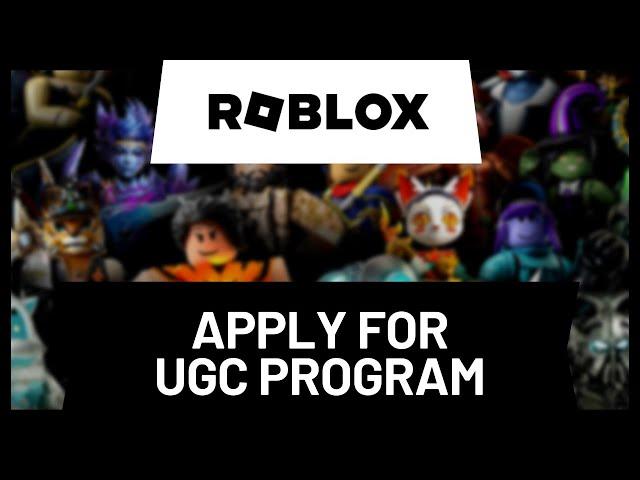 How to Apply for Roblox UGC Program (2024) • Tutorial