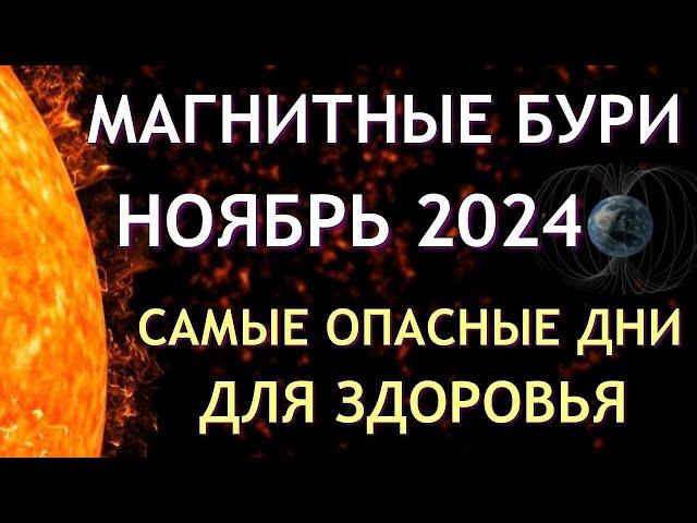 Магнитные бури в ноябре 2024. Неблагоприятные дни. Как пережить.