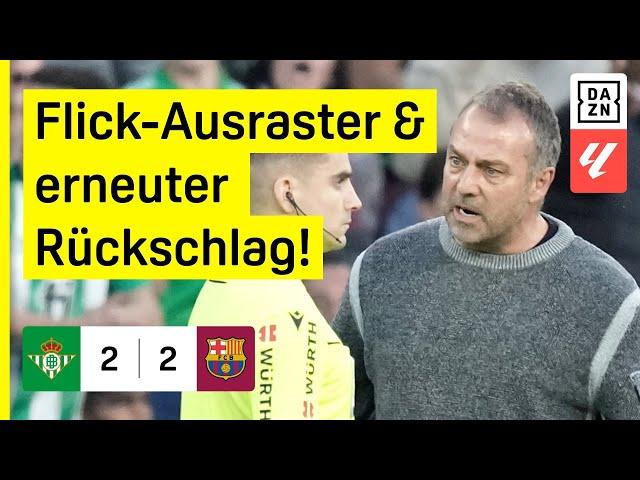 Barca geschockt! Flick sieht Last-Minute-Tor von der Tribüne: Betis - Barcelona | LaLiga | DAZN