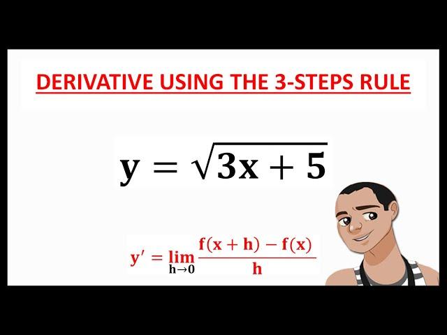 DERIVATIVE OF RADICAL || THE 3-STEPS RULE