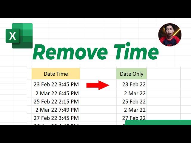 EASY WAY to Remove Time from Date Timestamp In Excel