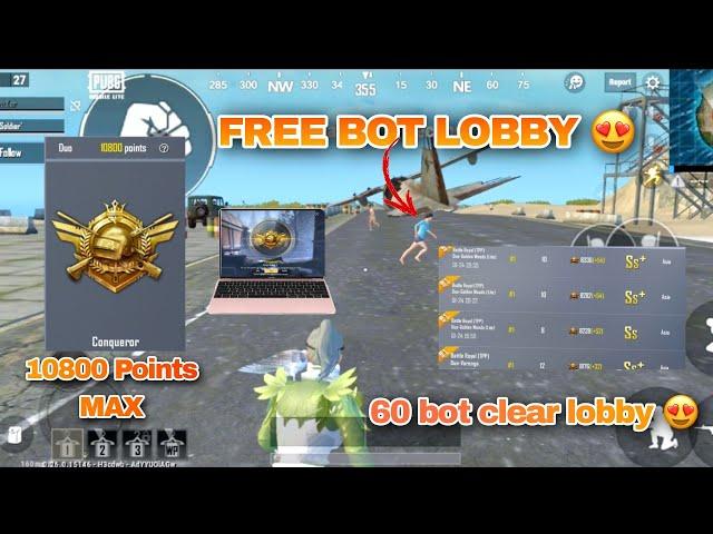 PUBG LITE FREE BOT LOBBY 0.27.0 update  Rank PUSH FREE BOT Lobby CONQUER IN 2 DAYS 59 BOT LOBBY 