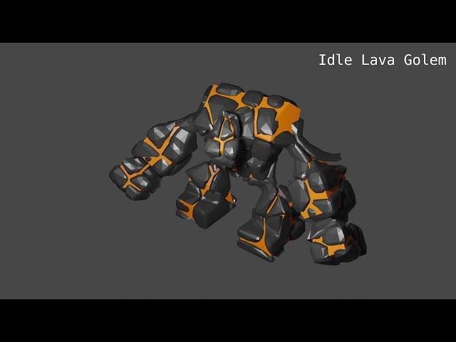 Golem Compilation - Idle + Walk Animation [Blender 2.93]