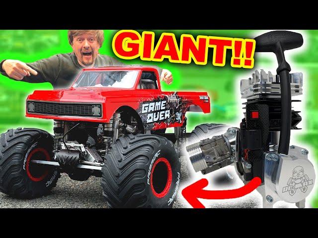 Worlds Biggest RC Car gets GIANT Engine (5x power)