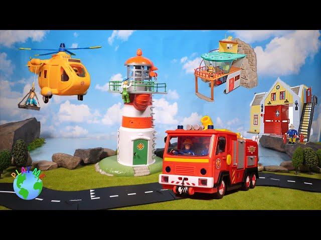 Fireman Sam Unboxing: Lighthouse, Wallaby II, Jupiter, Mountain Rescue, Firestation